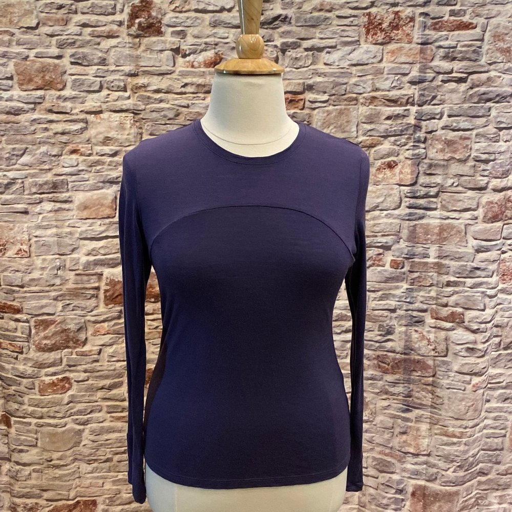 Purple Ibex Long-Sleeved 100% Merino CrewneckShirt